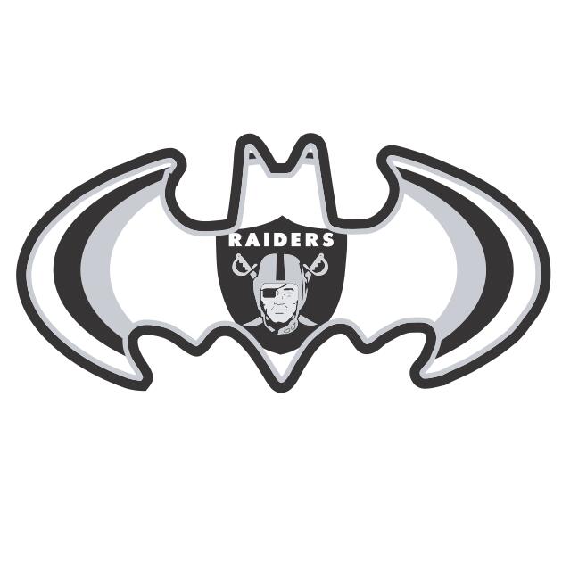 Oakland Raiders Batman Logo fabric transfer